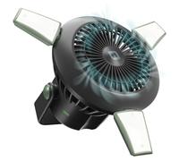 Ventilador SBS con batería externa de 4000 mAh, iluminación ajustable y carga solar