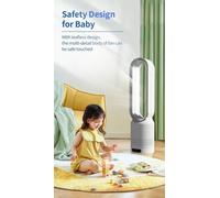 Ventilador sin aspas: Purificación y circulación de aire ultrasilenciosa. 8 velocidades. Silencioso. Color azul