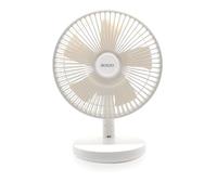 SOGO Ventilador de Sobremesa Portátil Recargable 8 Pulgadas Silencioso con Batería para Uso Sin Cables - Ventilador USB con 3 Velocidades y Carga Rápida - Ventilador Compacto con LED y Autonomía 4H