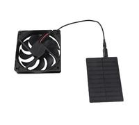 Ventilador Solar 3W para Cobertizo Invernadero, Panel Monocristalino | Panel de silicio monocristalino Carcasa ABS Malla protectora Diseño compacto y ligero Para gallinero perrera cobertizo