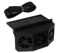 Ventilador Solar de Ventana para Coche 1200mah Negro Abs