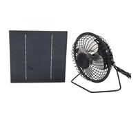 Ventilador solar para uso exterior, ventilador portátil con panel solar USB, soporte ajustable y paneles solares de alta eficiencia, solución de