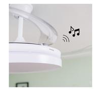 Ventilador Techo Retráctil INNOVAGOODS V0103890 36W con Altavoz Bluetooth Blanco