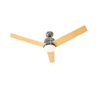VENTILADOR TECHO SOGO 52" 132CM CON LUZ LED , 3 ASPA MADERA .3 VELOCIDADES.80W,TEMP 8H ,REVERSIBLE -MOTOR COBRE.MANDO