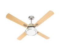 VENTILADOR TECHO SOGO 52" 132CM CON LUZ LED ,4 ASPA MADERA .3 VELOCIDADES.80W,TEMP 8H ,REVERSIBLE -MOTOR COBRE.MANDO