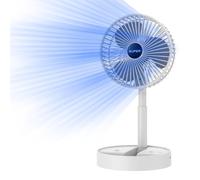 Ventilador USB de mesa personal, telescópico, plegable, recargable por USB | Ventiladores, fáciles de almacenar para uso en viajes, ventilador de mesa silencioso para mesita de noche, oficina, verde