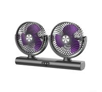 Ventilador USB Silencioso 3000mAh para RV y para casa Ventilador | noctural 2 niveles, para suave, seguridad bebé, visibilidad noche, camping tranquilo, sin molestias(Gray)