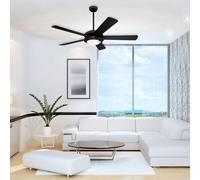 Ventilador Westinghouse Comet - negro y plateado