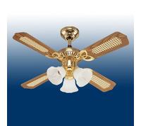 Ventilador Westinghouse Princess Trio, de madera, silencioso, Ø 105 cm