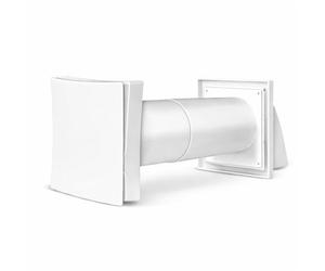 VENTS Ventilador de pared PS 102, juego de ventilación con filtro de partículas (clase G3), regulación automática del clima interior, red de protección contra insectos, color blanco