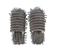Venus valink 1 Par Mopa Pantuflas Flojos Limpieza Suelo Limpiar Polvo Cálido Duradero para Hogar Dormitorio, Creativo Rápido Microfibra Suave Usable Cubierta Zapatos Limpiador - Gris, Large