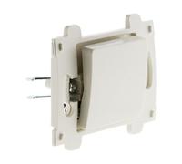 Venus Zenitech - Botón Pulsador Composable 10A - Mecanismo Interruptor Doble - Bornes Auto, Compatible con Gama, Certificado NF/CE - Tornillos y Garras Incluidos - Modular Versátil - Blanco