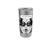 Veo Personas Muertas Arte Pop Emo Goth Chica Vaso térmico de acero inoxidable de doble pared