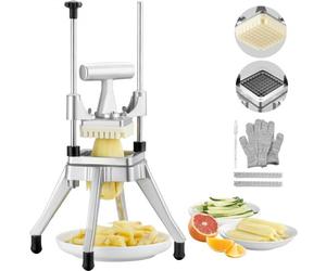VEOVR Cortadora de Patatas Fritas Hoja de 3/8", Cortadora de Frutas y Verduras, Picadora Comercial de Frutas y Verduras para Cortar Verduras, Frutas, Pepinos, Patatas, Cebollas, Setas, Manzanas