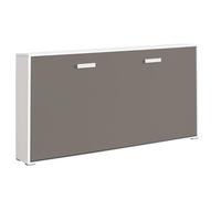 Vep Home - Cama Abatible 90x190 cm - Diseño Compacto y Funcional - Ideal para Espacios Reducidos - Requiere Anclaje a Pared - Medida 203,8x36x107 cm - Color Blanco Capuchino