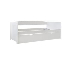 Vep Home - Cama Nido Juvenil Doble - 197x95x70 cm - Estructura de MDF Resistente - Somier Inferior Elevable Incluido - Compatible con Colchón 90x190 cm - Color Blanco Lacado - Vep Home