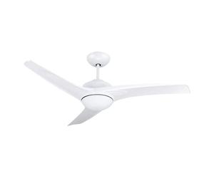 Vera Blanco LED, Ventilador de techo con luz LED, mando a distancia de 132cm con mando a distancia, proteccion IP54, apto para exteriores.