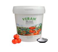 VERAN Fertilizante Cloruro Potásico NPK 0-0-61 1Kg | Abono Tomates Rico en Potasio Hidrosoluble | Fertilizante Tomates También para Hortalizas, Frutas y Cultivos Exigentes en Potasio