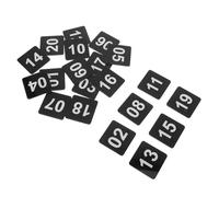VERDANVERSE 20 Piezas Números de Puerta Autoadhesivos de Acrílico Negro Alta Transparencia para Interiores y Negocios, Diseño Moderno y Combinación DIY Fácil