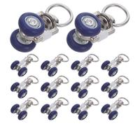 VERDANVERSE 20 Piezas Rodillos para Curtain Rail de Acero Inoxidable Ruedas Guía de Plástico Resistentes Funcionamiento Suave y Silencioso en Balcones y Sunrooms