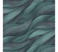 Verde Azulado Pato Huevo Papel Pintado - Geométrico Floral Aves Adamascado Wood