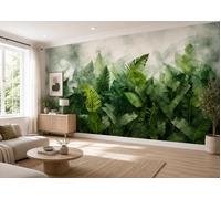 Verde Plantas Botánica Dormitorio Papel Grande Hojas Mural para Pared 312x219cm