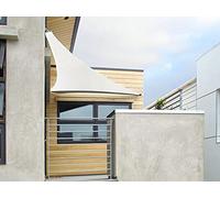 VERDELOOK Toldo vela triangular de polietileno, 5x5x5 m, Blanco