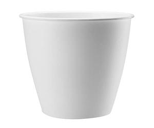 VERDENIA Azalia Macetero Ligero para balcón, Maceta Decorativa para Plantas para Interior y Exterior, Maceta de plástico, Redonda, Muchos Colores, 19 cm, 20560, Color Blanco