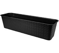 VERDENIA Maceta Ligera para balcón, Maceta Decorativa para Plantas para Exteriores, Maceta de plástico, balcón, jardín, Muchos Colores, 60 cm, 7003 Antracita