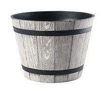 VERDENIA Macetero de Madera Ligero, Maceta Decorativa para Plantas para Interior y Exterior, de plástico, 40 cm, Color Gris Claro