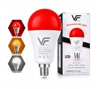 VERLSA Bombilla (3 En 1) E14 - Luz Roja Nocturna Melatonina 630nm + Ámbar 1600K + Neutra 4000K - 3 Tonalidades Flicker-Free, Sin Luz Azul, Bombilla Roja LED Para Dormir (Rosca E14 / 1 Unidad)