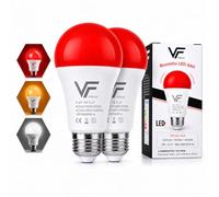 VERLSA Bombilla (3 En 1) E27 - Luz Roja Nocturna Melatonina 630nm + Ámbar 1600K + Neutra 4000K - 3 Tonalidades Flicker-Free, Sin Luz Azul, Bombilla Roja LED Para Dormir (Rosca E27 / 2 Unidades)