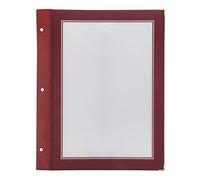 Vermes Securit Wood Range - Archivador de menús Soporte Insertar crt10 (Juego de 5), rojo vino, A4