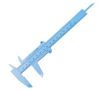 Vernier Calibrador 0-150mm Herramienta de medidor de profundidad de plástico con regla de doble escala, para medición de joyas, laboratorio de ciencias escolares, carpintería y monedas antiguas (azul)