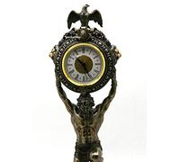 VERONESE Atlas Titan Clock DÉCOR - Figura de estatua de dios griego, acabado en bronce