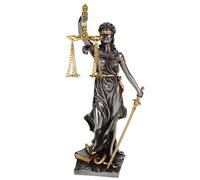 Veronese by Joh. Vogler GmbH - Estatuilla de la Justicia romana de la justicia, 21 cm, color: Oro/Plata
