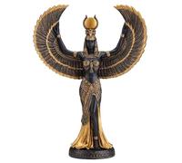 Veronese Design Escultura de Resina ISIS de la Diosa Egipcia de la Magia y la Sabiduría de 13 3/8 Pulgadas con Acabado en Oro Negro