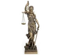 Veronese Design Escultura Grande con Acabado de Bronce Lady Justice de 18 Pulgadas