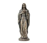 Veronese Design Escultura Religiosa de Resina bronceada fundida en frío de 20,3 cm de Alto, con corazón de María, coleccionables espirituales