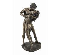 Veronese Design Estatua bronceada de los Amantes del Desnudo en un Abrazo Apasionado compartiendo un Beso