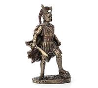 Veronese Design Estatua de Guerrero Romano Griego con Acabado de Bronce Antiguo Alejandro Magno de 12 Pulgadas