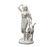 Veronese Design Estatua de la Diosa de la Caza y la Luna, de Resina fundida con Acabado de mármol Artemis de la Naturaleza Griega de la Diosa de la Caza y la Luna.