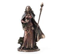 Veronese Design Estatua de Resina de 9 1/2 Pulgadas Eir The Valkyrie of Protection con Acabado de Bronce Fundido