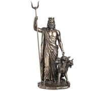Veronese Design - Estatua Griega del Dios del inframundo Hades con Acabado de Bronce