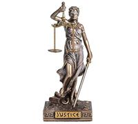Veronese Design Figura en miniatura de resina pintada a mano de Lady Justice, diosa griega, de 4 pulgadas