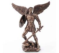 Veronese Design Figura Religiosa de San Miguel de Arcángel de 4.2 Pulgadas con Acabado de Bronce Pintado