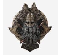 Veronese Design Placa de Pared vikinga de 10 5/8 Pulgadas, Escultura de Valhalla, Resina bronceada fundida en frío