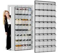 VERONLY Organizador de zapatos para colgar sobre la puerta, organizador de zapatos colgante con 40 bolsillos grandes de malla transpirable, zapatero colgante que ahorra espacio, soporte de