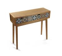 Versa Alfama Mueble Recibidor Estrecho para Entrada o Pasillo, Mesa Consola, con 2 cajones, Medidas (Al x L x An) 81,5 x 30 x 90 cm, Madera, Color Gris