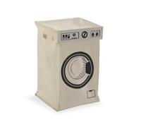 Versa Cesto para la Ropa Sucia Beige Minimalista 36 x 36 x 60 cm
